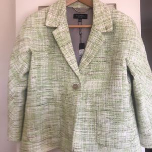 Talbots Soft Fennel Jacket Nubby Tweedy M